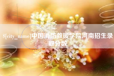 广西中国消防救援学院河南招生录取分数