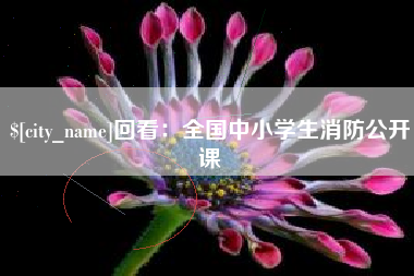 广西回看：全国中小学生消防公开课