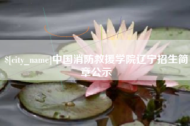 广西中国消防救援学院辽宁招生简章公示