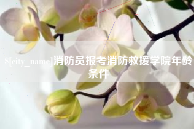 广西消防员报考消防救援学院年龄条件