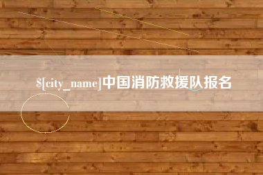 广西中国消防救援队报名