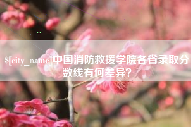 广西中国消防救援学院各省录取分数线有何差异？