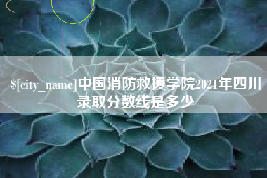 广西中国消防救援学院2021年四川录取分数线是多少