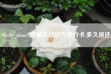 广西诈骗冻结对方银行卡,多久返还