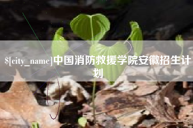 广西中国消防救援学院安徽招生计划