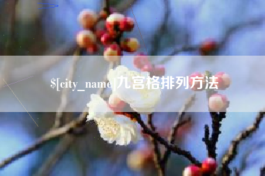 广西九宫格排列方法