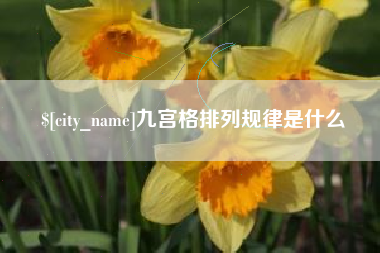 广西九宫格排列规律是什么