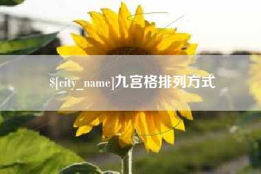 广西九宫格排列方式