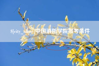 广西中国消防学院报考条件