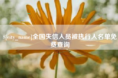 广西全国失信人员被执行人名单免费查询