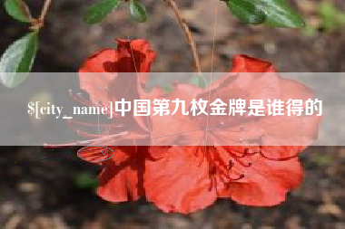 广西中国第九枚金牌是谁得的