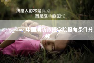 广西中国消防救援学院报考条件分数