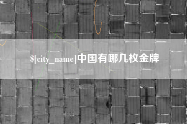 广西中国有哪几枚金牌
