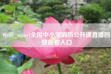 广西全国中小学消防公开课直播回放观看入口