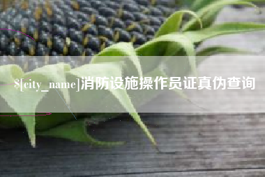 广西消防设施操作员证真伪查询