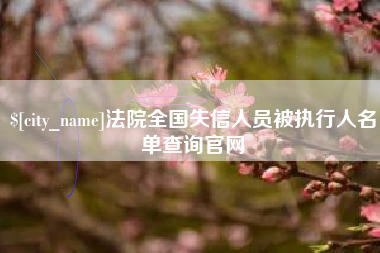 广西法院全国失信人员被执行人名单查询官网