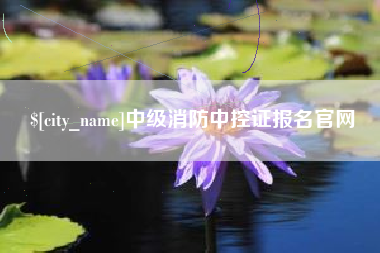 广西中级消防中控证报名官网