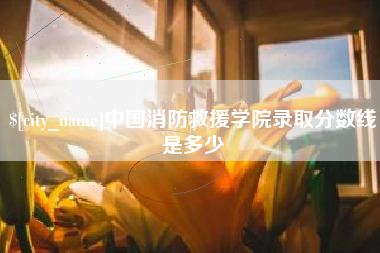广西中国消防救援学院录取分数线是多少
