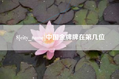 广西中国金牌牌在第几位