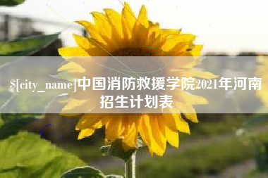 广西中国消防救援学院2021年河南招生计划表