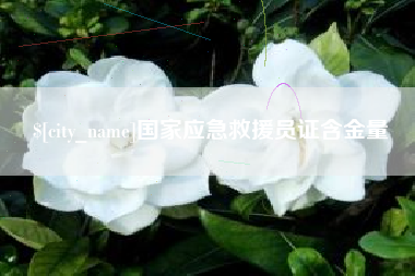 广西国家应急救援员证含金量