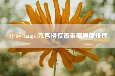 广西九宫格位置重要程度排序
