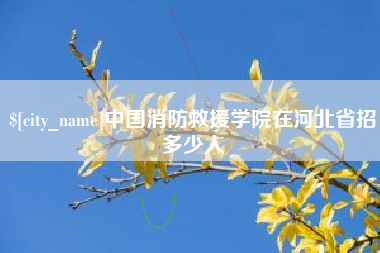 广西中国消防救援学院在河北省招多少人